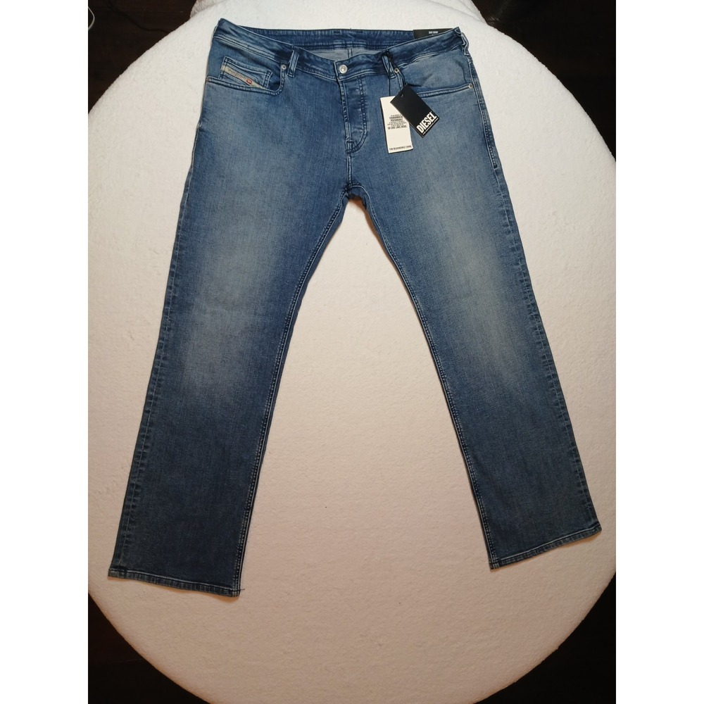 NEW Diesel 2007 Zatiny Jeans Mens 38x32 Blue Slim Bootcut Stretch Denim Med Wash